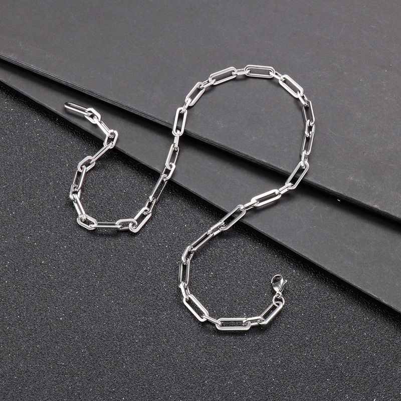 Casual Streetwear Geometric Titanium Steel Men's Necklace display picture 2