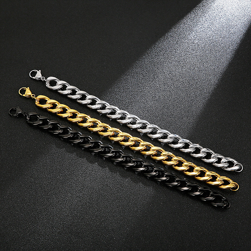Rock Punk Streetwear Geometric Titanium Steel Men's Bracelets display picture 3