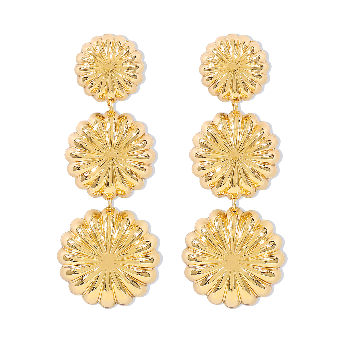 1 Pair Modern Style Simple Style Solid Color Alloy Drop Earrings display picture 3