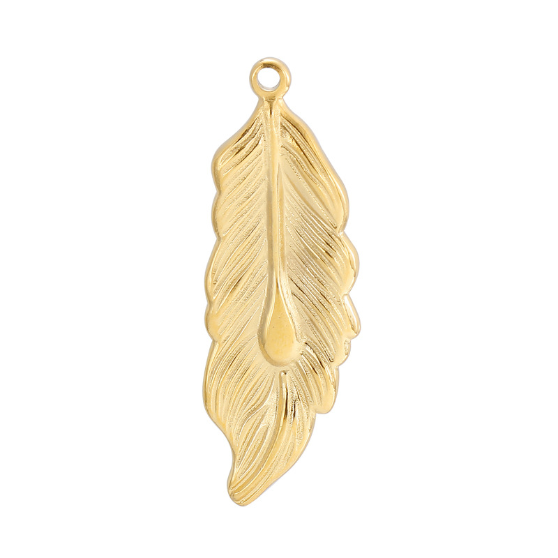 1 Piece Stainless Steel 18K Gold Plated Hand Tree Leaves display picture 7