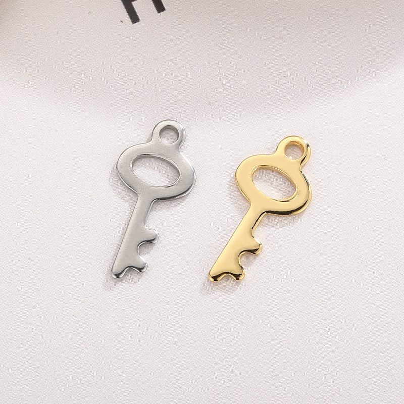 1 Piece Stainless Steel 18K Gold Plated Key display picture 1