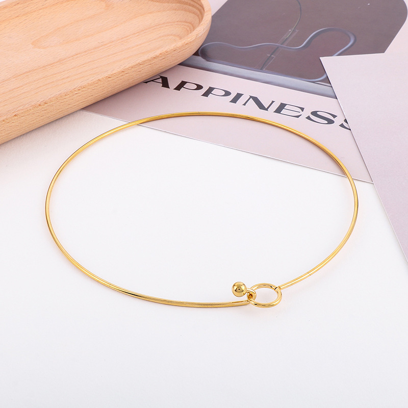 Simple Style Solid Color Stainless Steel Choker display picture 6