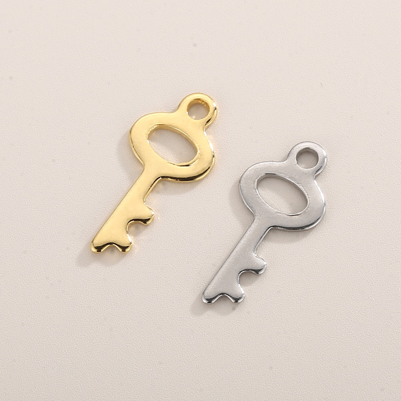 1 Piece Stainless Steel 18K Gold Plated Key display picture 4