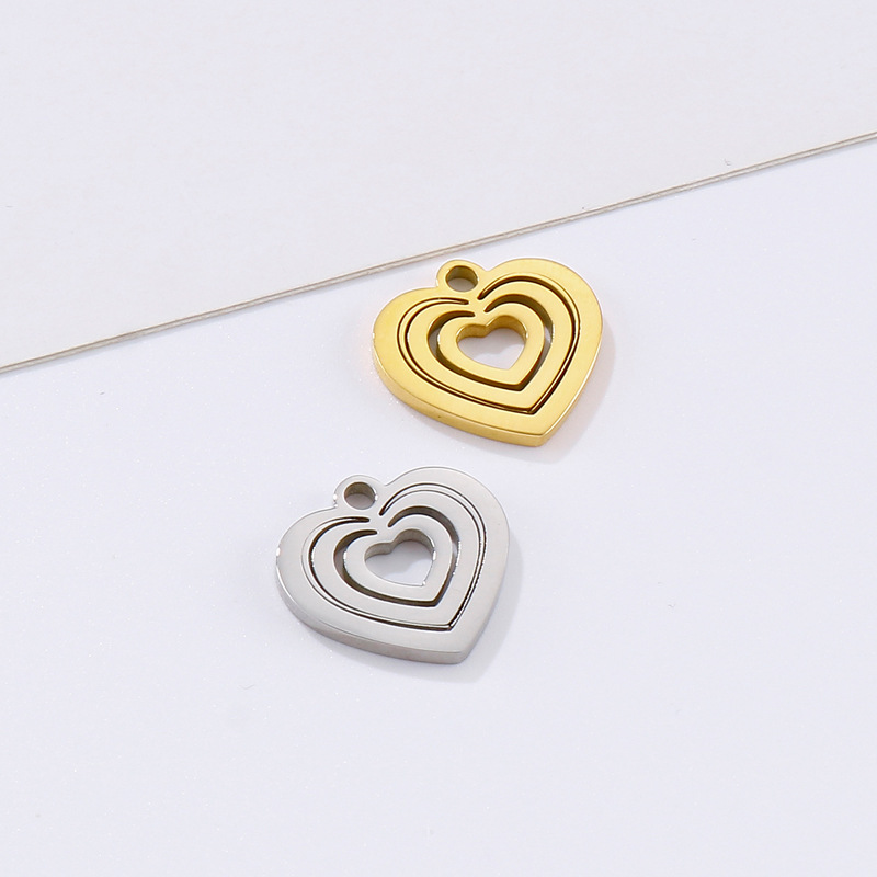 1 Piece Stainless Steel 18K Gold Plated Heart Shape display picture 2