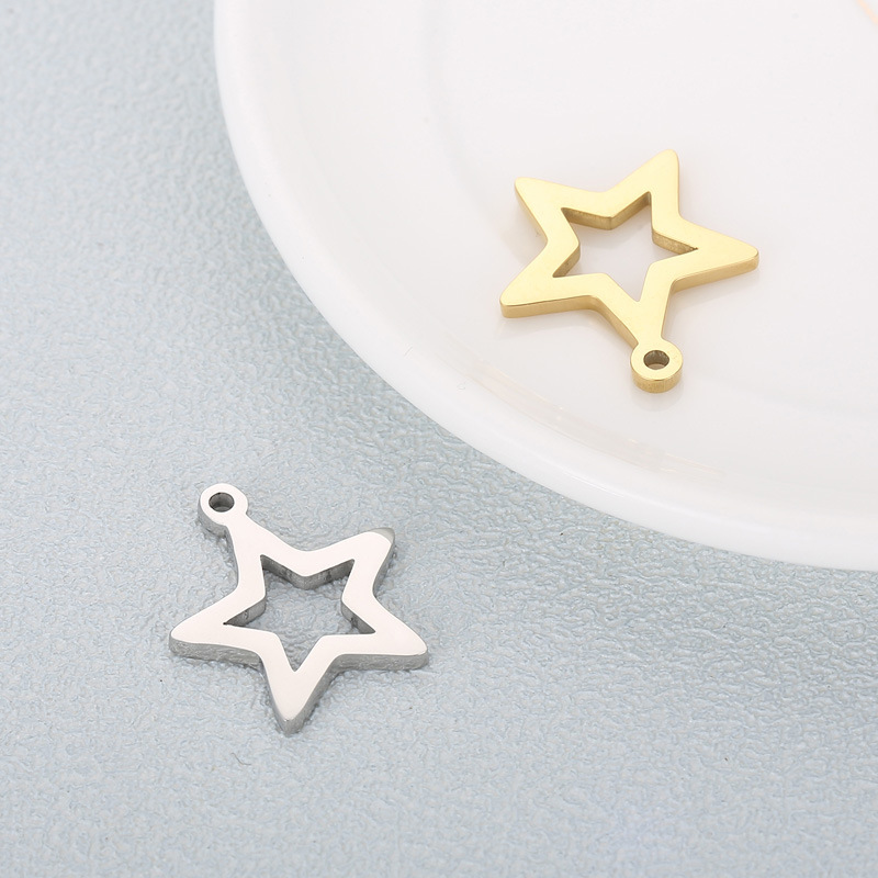 1 Piece Stainless Steel 18K Gold Plated Star display picture 1