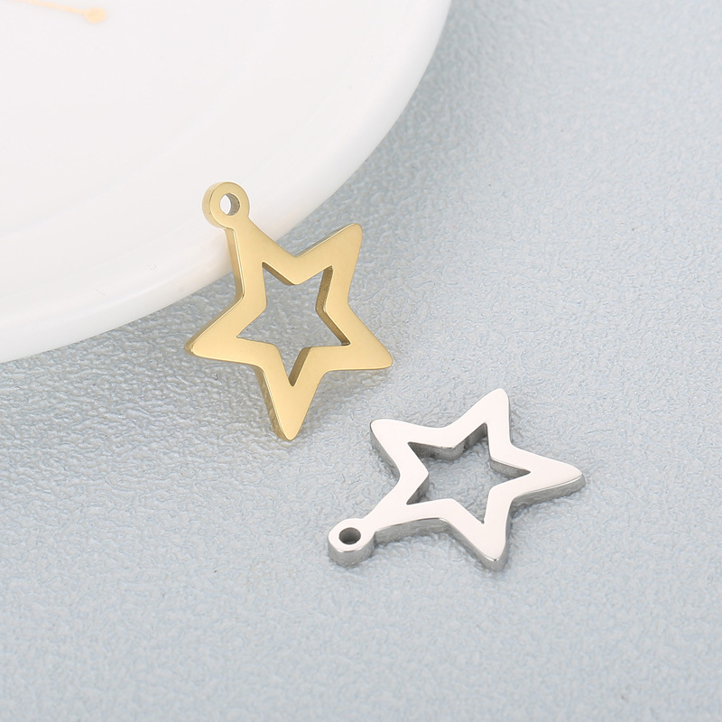 1 Piece Stainless Steel 18K Gold Plated Star display picture 3