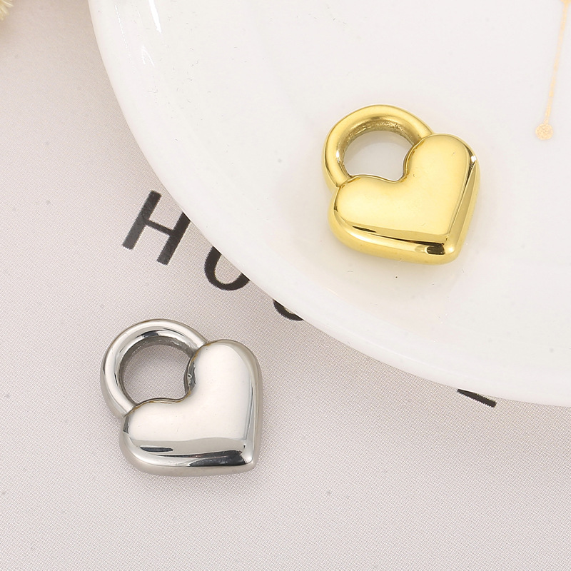 1 Piece Stainless Steel 18K Gold Plated Heart Shape display picture 3
