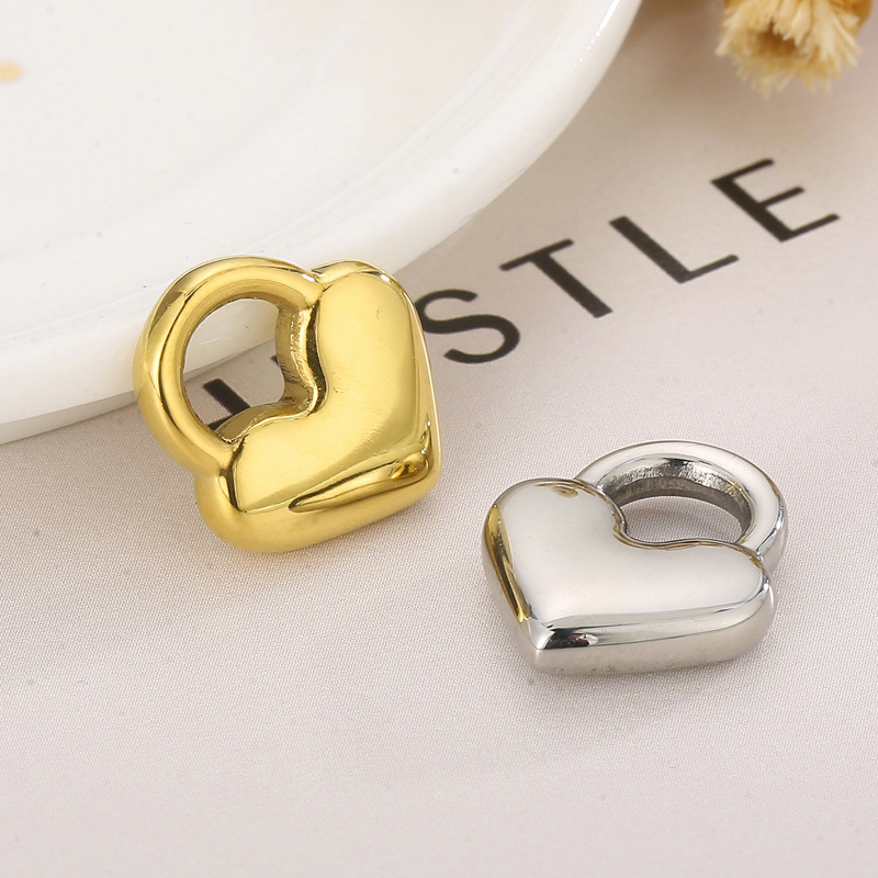 1 Piece Stainless Steel 18K Gold Plated Heart Shape display picture 4