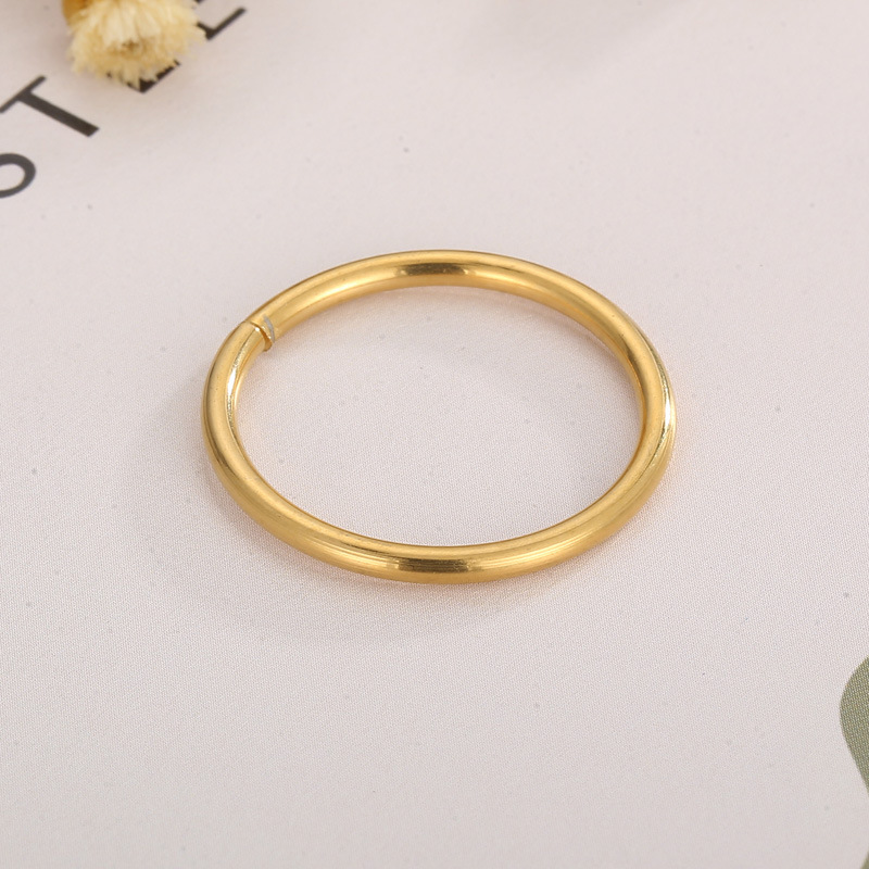 1 Piece Stainless Steel 18K Gold Plated Round display picture 5