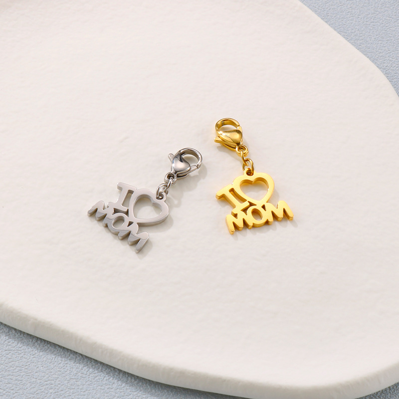 1 Piece Stainless Steel 18K Gold Plated Letter Heart Shape display picture 6