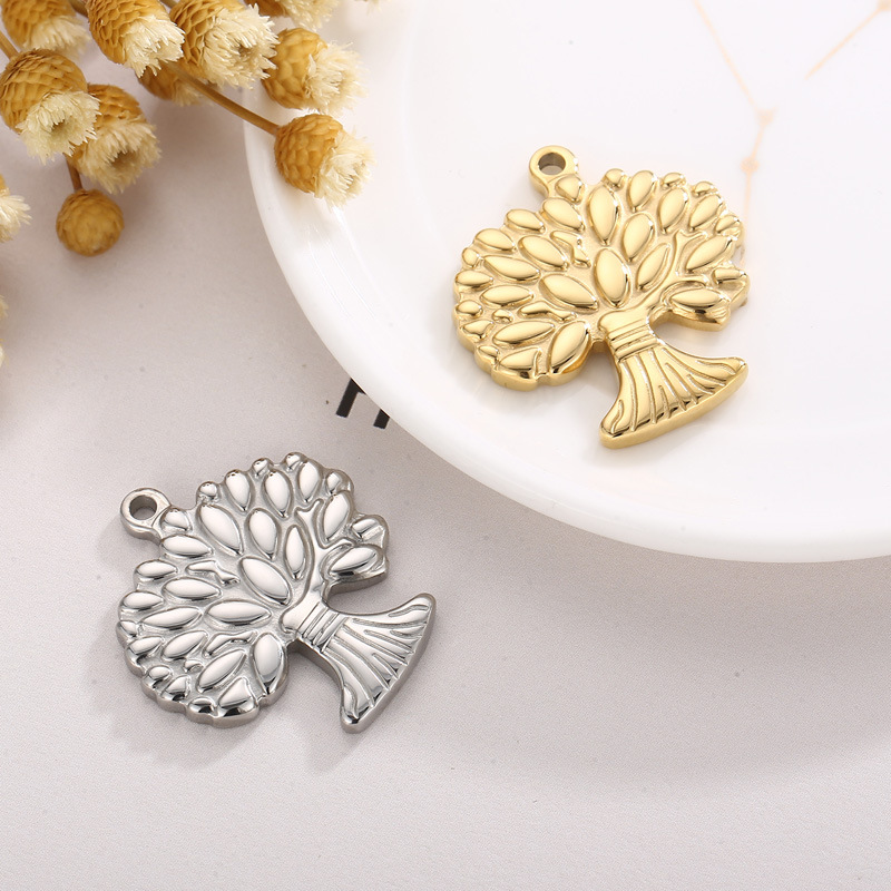 1 Piece Stainless Steel 18K Gold Plated Tree display picture 4