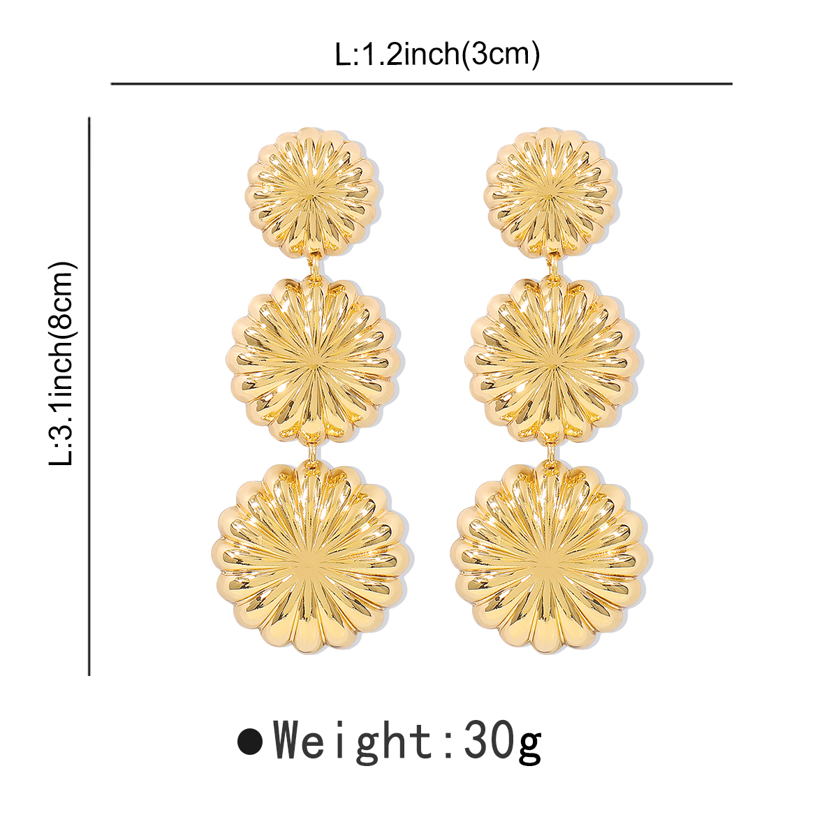 1 Pair Modern Style Simple Style Solid Color Alloy Drop Earrings display picture 7