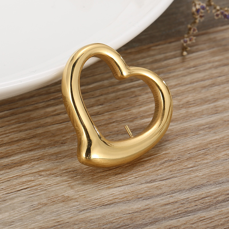 1 Piece Stainless Steel 18K Gold Plated Heart Shape display picture 3