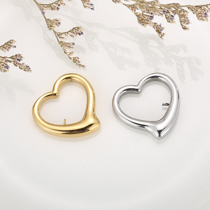 1 Piece Stainless Steel 18K Gold Plated Heart Shape display picture 5