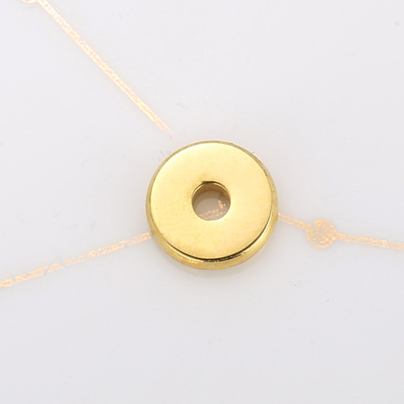 1 Piece Diameter 6 Mm Stainless Steel 18K Gold Plated Round Spacer Bars display picture 4