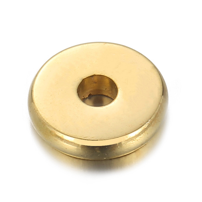 1 Pieza Diámetro 6mm Acero Inoxidable Chapados en oro de 18k Ronda Barras Espaciadoras display picture 5