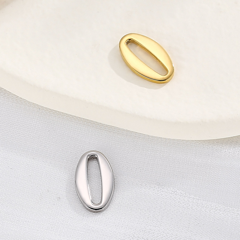 1 Piece Stainless Steel 18K Gold Plated Oval display picture 2