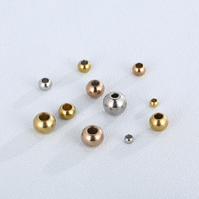 10 Pieces Stainless Steel Round Polished Beads display picture 1