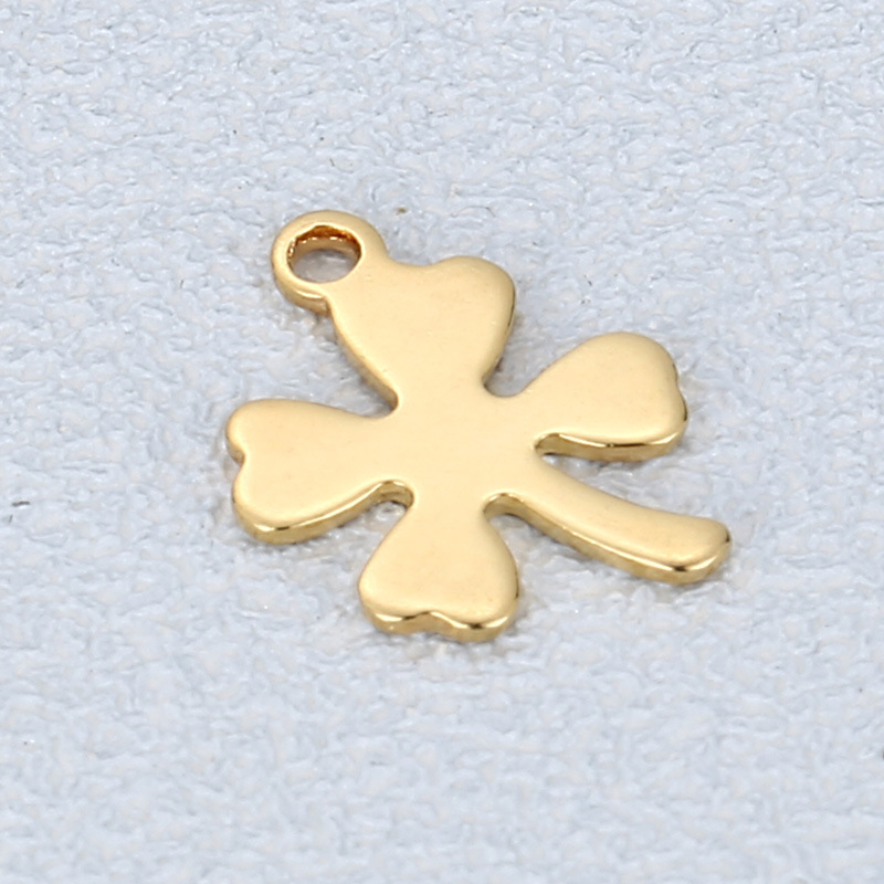 1 Piece Stainless Steel 18K Gold Plated Four Leaf Clover display picture 4