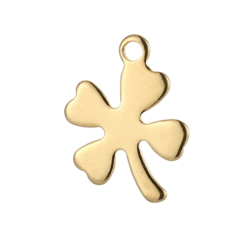 1 Piece Stainless Steel 18K Gold Plated Four Leaf Clover display picture 6