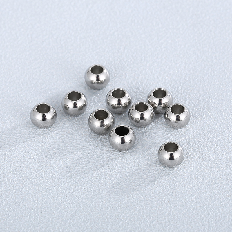 10 Pieces Stainless Steel Round Polished Beads display picture 6