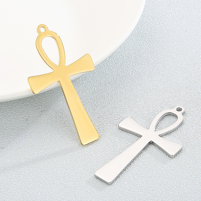 Simple Style Cross Stainless Steel Plating Jewelry Accessories display picture 1