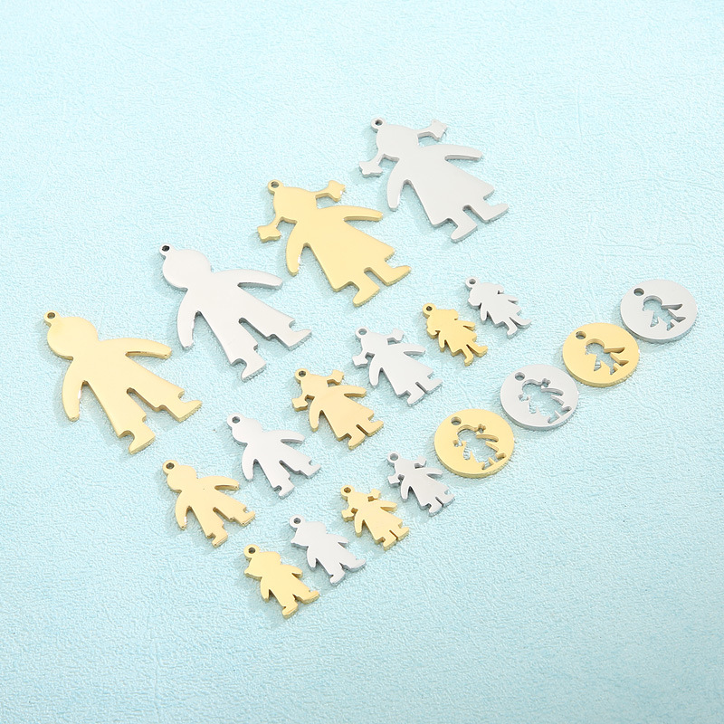 Cute Human Stainless Steel Plating Jewelry Accessories display picture 1