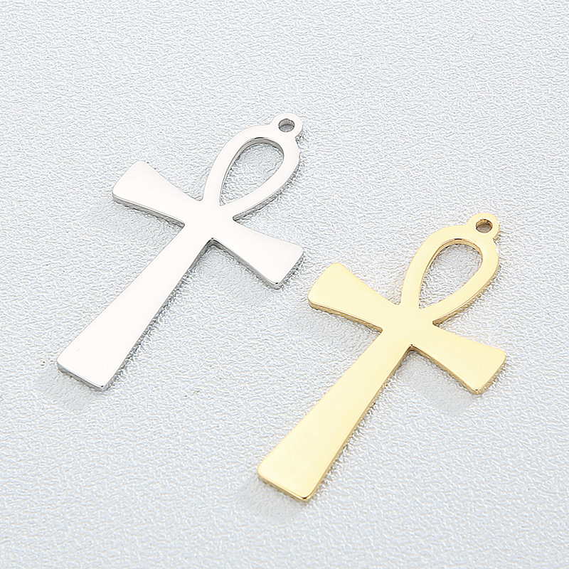 Simple Style Cross Stainless Steel Plating Jewelry Accessories display picture 2
