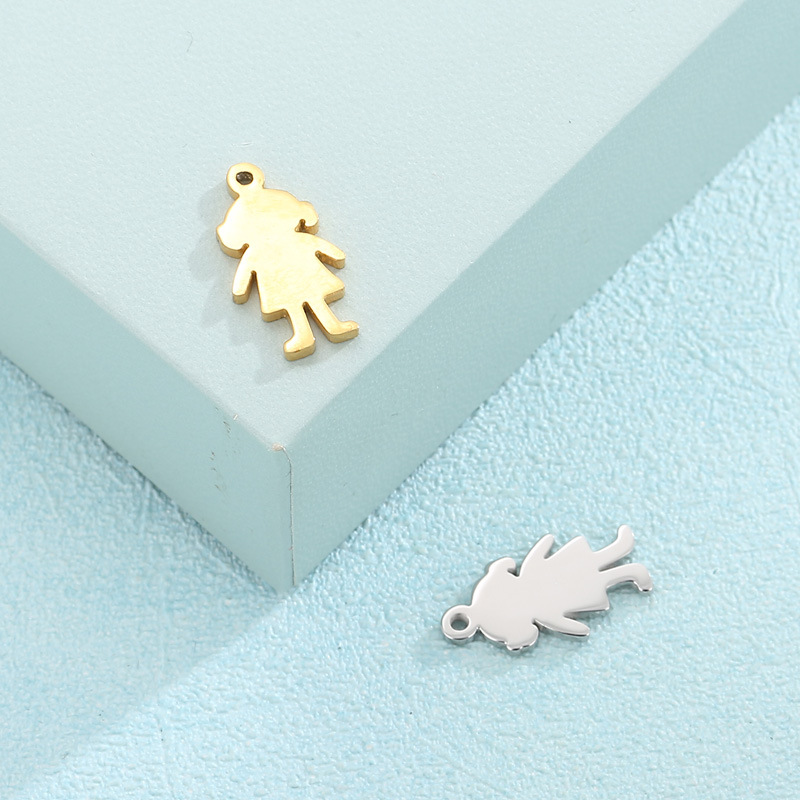 Cute Human Stainless Steel Plating Jewelry Accessories display picture 3