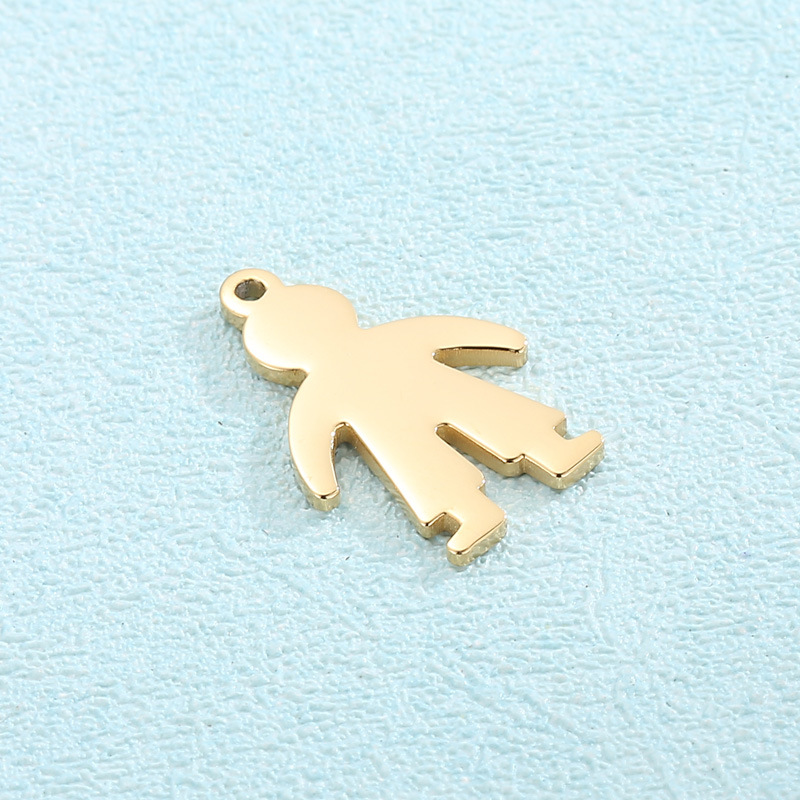 Cute Human Stainless Steel Plating Jewelry Accessories display picture 4