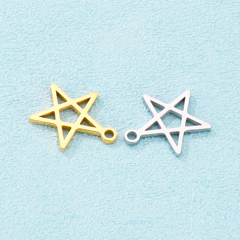 Simple Style Pentagram Stainless Steel Plating Jewelry Accessories display picture 2