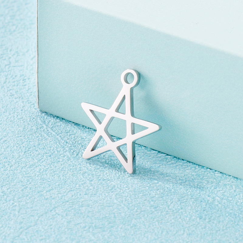 Simple Style Pentagram Stainless Steel Plating Jewelry Accessories display picture 5