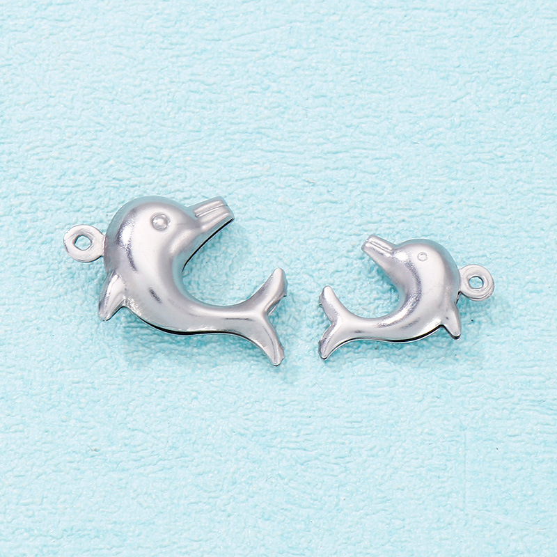 Cute Dolphin Stainless Steel Jewelry Accessories display picture 5