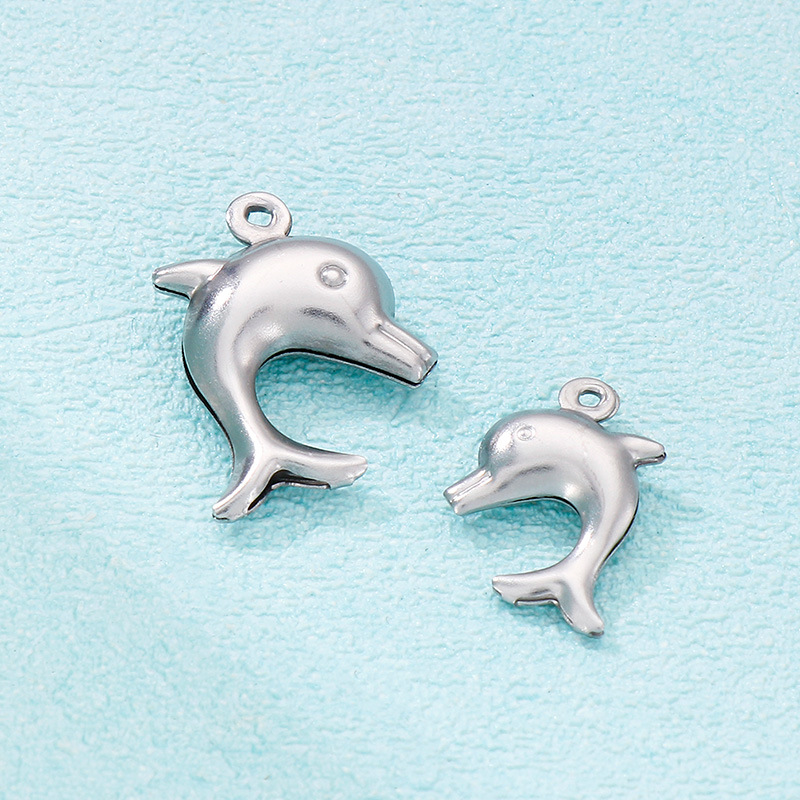 Cute Dolphin Stainless Steel Jewelry Accessories display picture 6