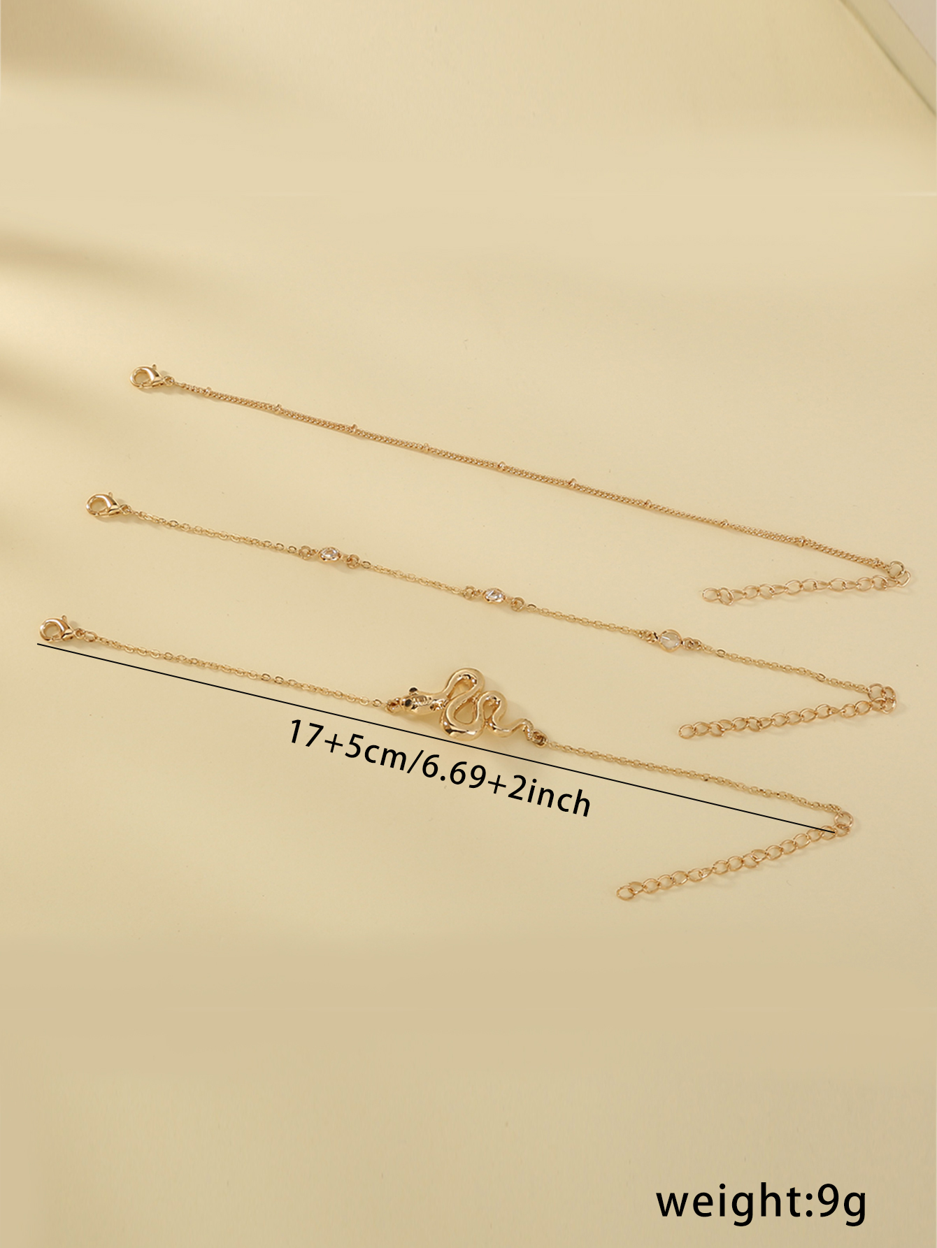 Classic Style Geometric Snake Copper Asymmetrical Zircon Bracelets display picture 15