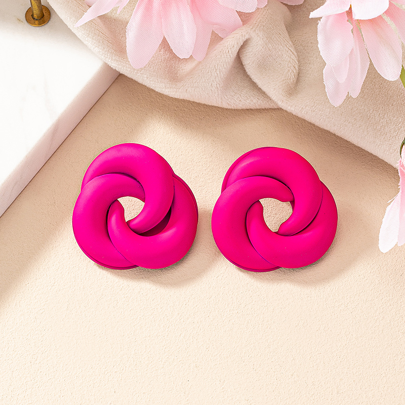 1 Pair IG Style Commute Korean Style Geometric Plating Iron Ear Studs display picture 11