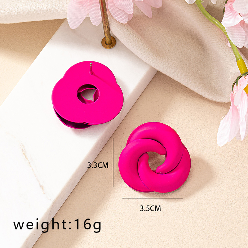 1 Pair IG Style Commute Korean Style Geometric Plating Iron Ear Studs display picture 10