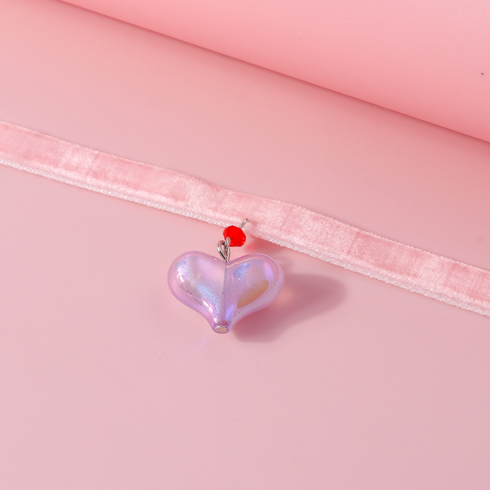 Romantic Heart Shape Velvet Synthetic Resin Valentine's Day Women's Choker display picture 6