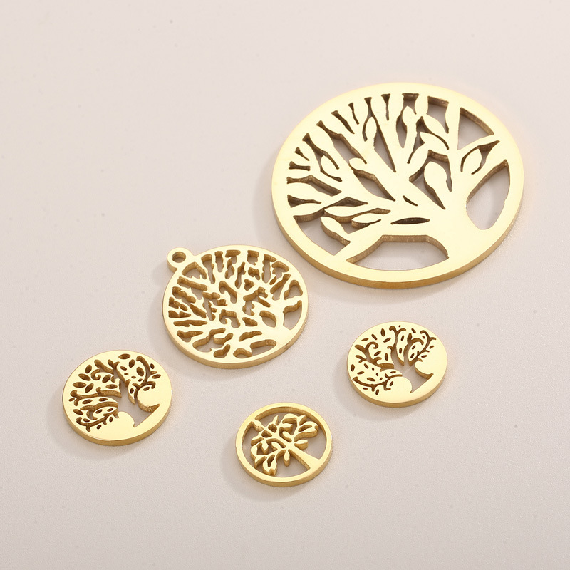 Simple Style Life Tree Stainless Steel Plating Jewelry Accessories display picture 2