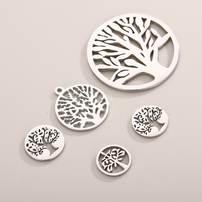 Simple Style Life Tree Stainless Steel Plating Jewelry Accessories display picture 3