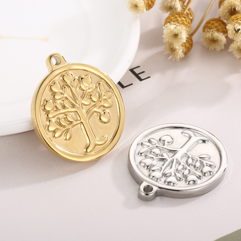Classic Style Life Tree Stainless Steel Plating Jewelry Accessories display picture 5