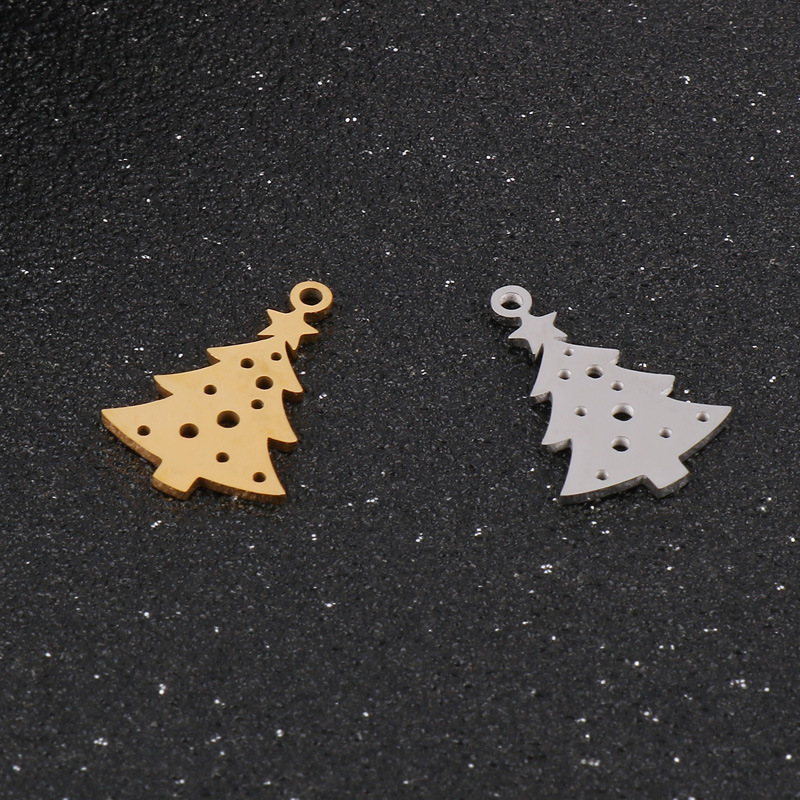 Simple Style Christmas Tree Stainless Steel Plating Christmas Jewelry Accessories display picture 1