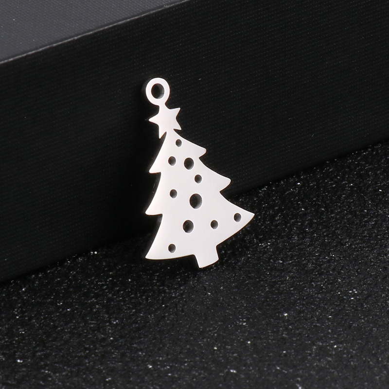 Simple Style Christmas Tree Stainless Steel Plating Christmas Jewelry Accessories display picture 3