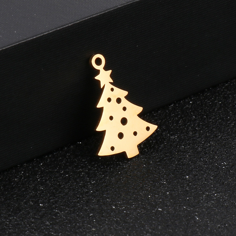 Simple Style Christmas Tree Stainless Steel Plating Christmas Jewelry Accessories display picture 4