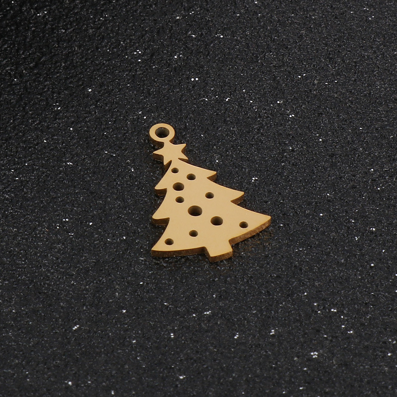 Simple Style Christmas Tree Stainless Steel Plating Christmas Jewelry Accessories display picture 6