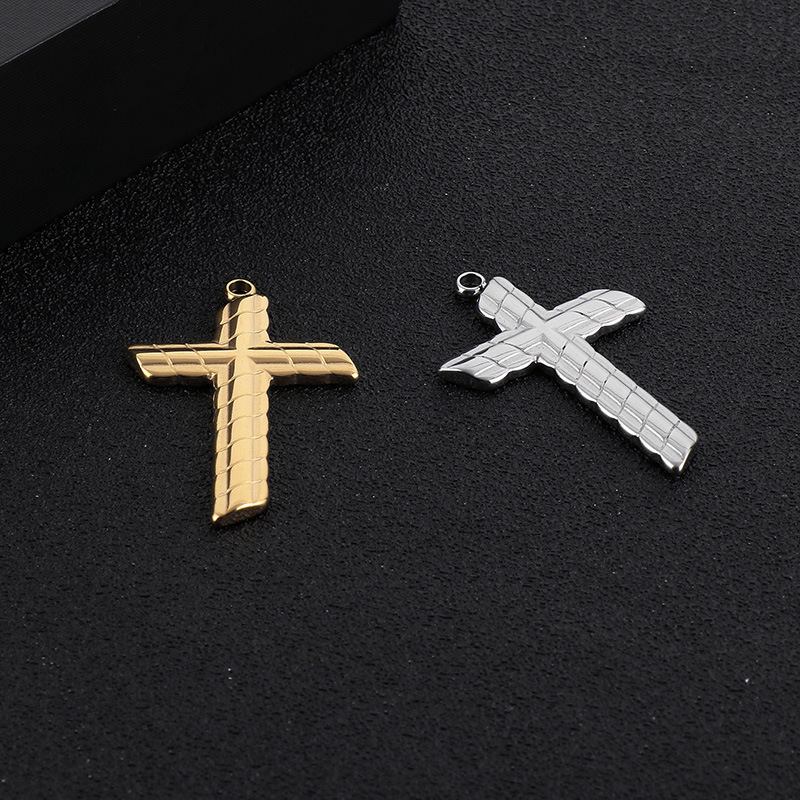 Hip-hop Cross Stainless Steel Plating Jewelry Accessories display picture 1