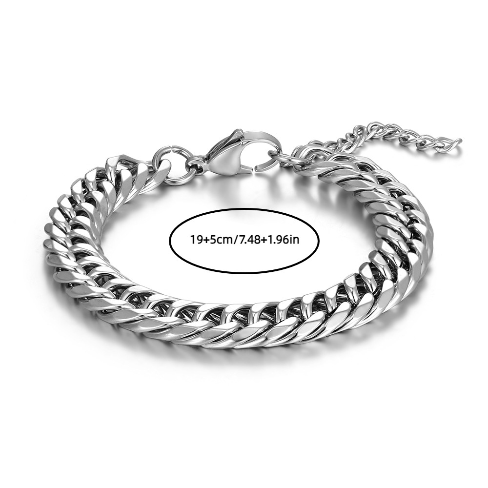 Simple Style Geometric Titanium Steel Polishing Men's Bracelets display picture 1