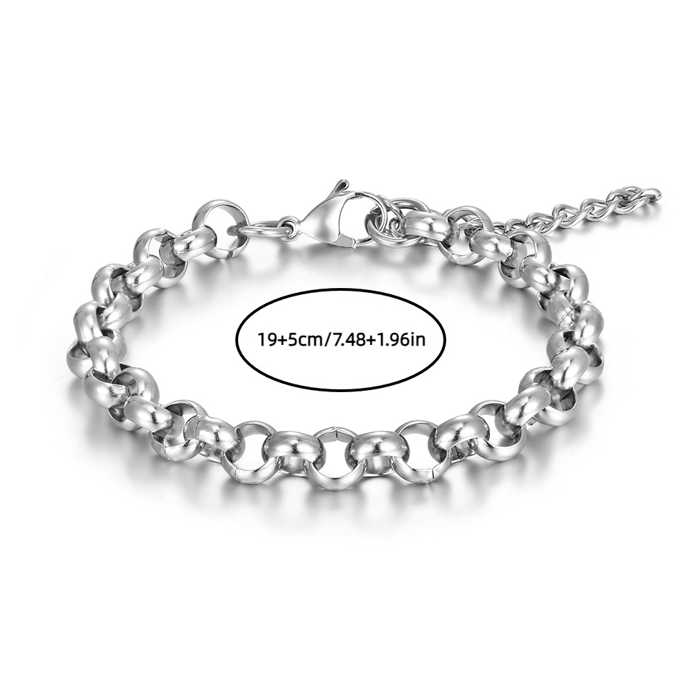 Style Simple Géométrique Acier Au Titane Polissage Unisexe Bracelets display picture 1