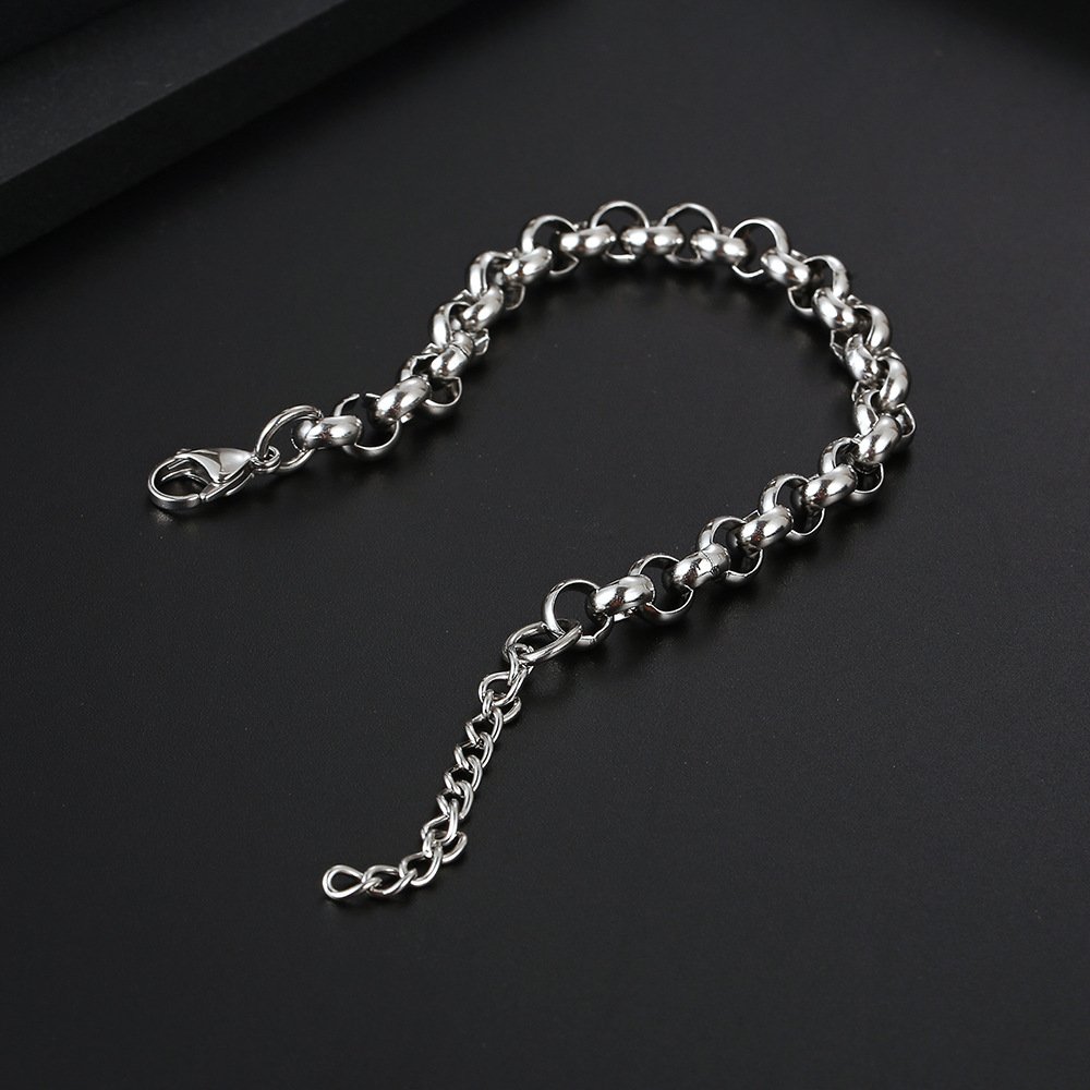 Simple Style Geometric Titanium Steel Polishing Unisex Bracelets display picture 4