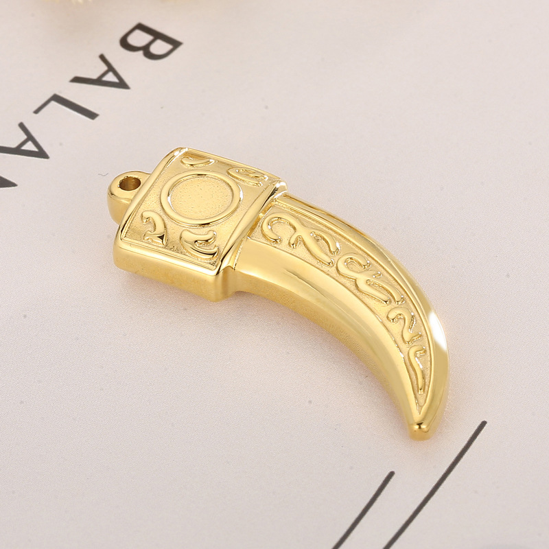 1 Piece Stainless Steel 18K Gold Plated Moon display picture 6